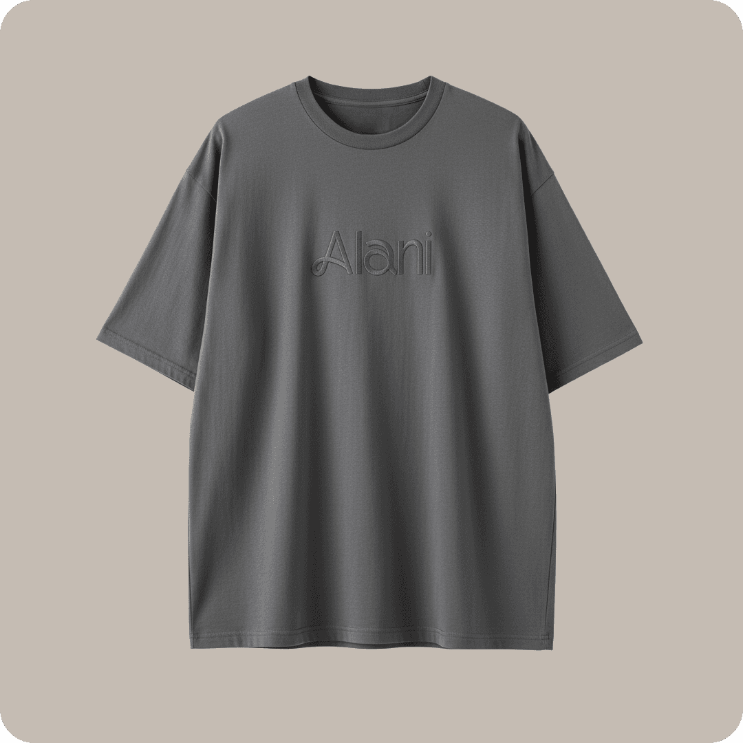 Comfort Oversized Tee in Charcoal