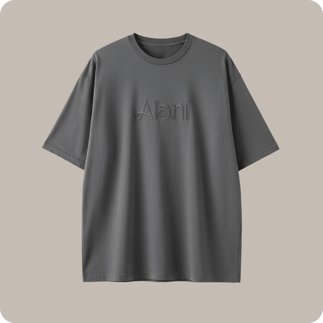 Comfort Oversized Tee in Charcoal